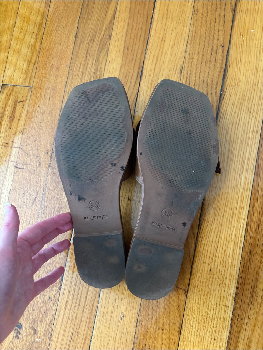 Steve Madden Brown Knotted Bow Slide Sandals - Picture 2 of 2
